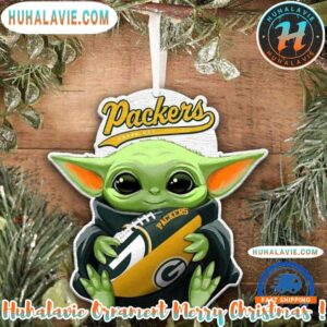NFL Green Bay Packers Special x Baby Yoda Star Wars Movies Ornament Custom Your Family Name 2025