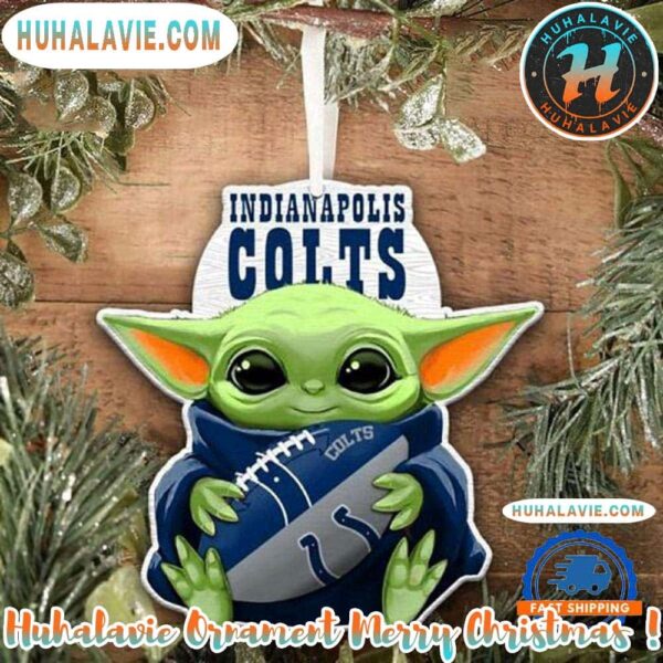 NFL Indianapolis Colts Special x Baby Yoda Star Wars Movies Christmas 2025 Tree Decoration Ornament