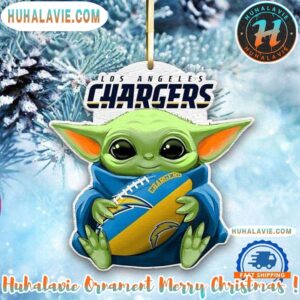 NFL Los Angeles Chargers Special x Baby Yoda Star Wars Movies Xmas 2025 Holiday Ornament