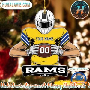 NFL Los Angeles Rams Special Football Game Player Personalized Christmas 2025 Tree Decoration Holiday Christmas Ornament