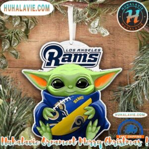 NFL Los Angeles Rams Special x Baby Yoda Star Wars Movies Personalized Christmas 2025 Tree Decoration Holiday Christmas Ornament