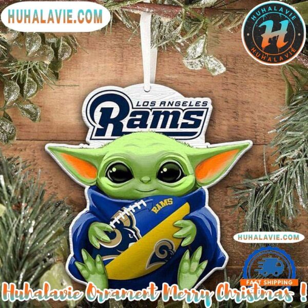 NFL Los Angeles Rams Special x Baby Yoda Star Wars Movies Personalized Christmas 2025 Tree Decoration Holiday Christmas Ornament