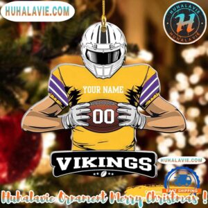 NFL Minnesota Vikings Special Football Game Player Christmas 2025 Family Memory Ornament