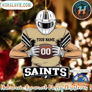 NFL New Orlean Saints Special Football Game Player Christmas 2025 Family Memory Ornament