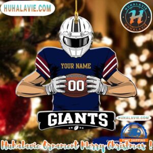 NFL New York Giants Special Football Game Player Xmas 2025 Personalized Holiday Ornament