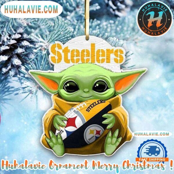 NFL Pittsburgh Steelers Special x Baby Yoda Star Wars Movies Xmas 2025 Personalized Holiday Ornament
