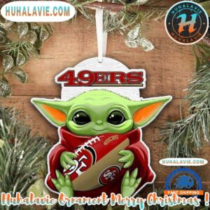 NFL San Francisco 49ers Special x Baby Yoda Star Wars Movies Xmas 2025 Collectors Edition Ornament