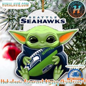 NFL Seattle Seahawks Special x Baby Yoda Star Wars Movies Xmas 2025 Collectors Edition Ornament