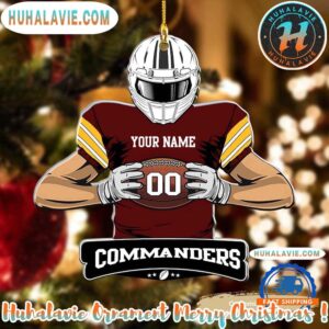 NFL Washington Commanders Special Football Game Player Christmas 2025 Family Memory Ornament