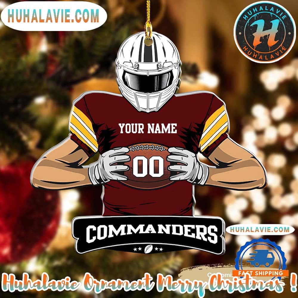 NFL Washington Commanders Special Football Game Player Christmas 2025 Family Memory Ornament NFL Washington Commanders Special Football Game Player Christmas 2025 Family Memory Ornament