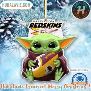 NFL Washington Redskins Special x Baby Yoda Star Wars Movies Christmas 2025 Custom Ornament Gift