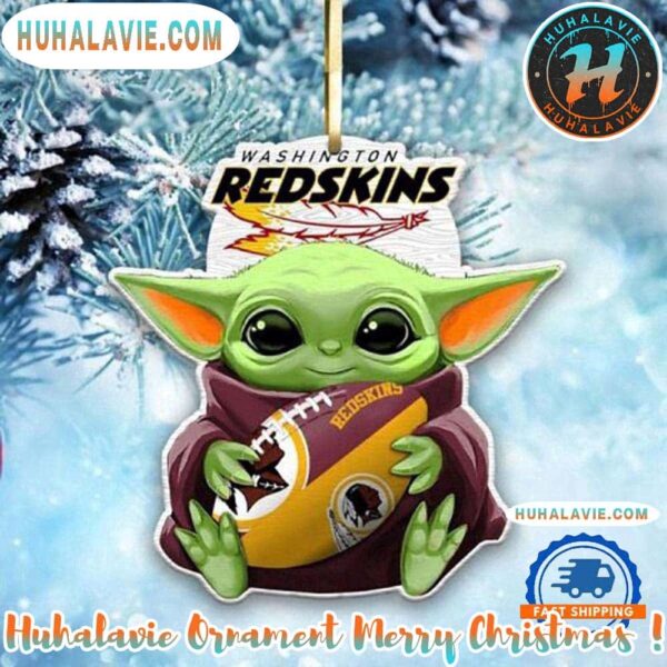 NFL Washington Redskins Special x Baby Yoda Star Wars Movies Christmas 2025 Custom Ornament Gift