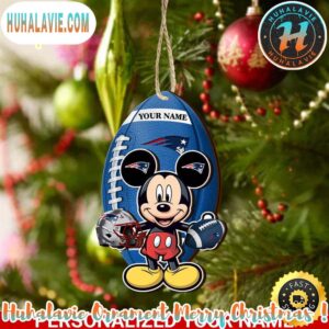 New England Patriots And Mickey Mouse Personalized Christmas 2025 Tree Decoration Holiday Christmas NFL Ornament