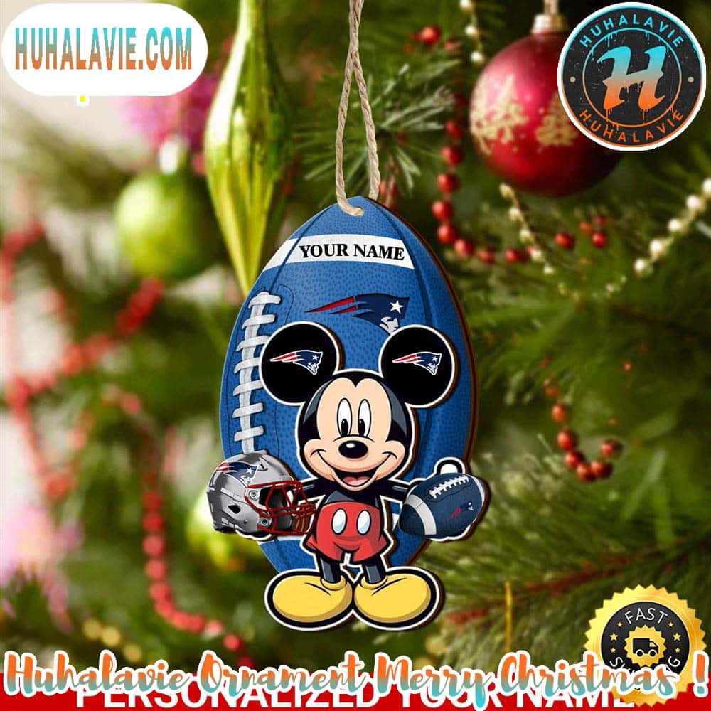 New England Patriots And Mickey Mouse Personalized Christmas 2025 Tree Decoration Holiday Christmas NFL Ornament New England Patriots And Mickey Mouse Personalized Christmas 2025 Tree Decoration Holiday Christmas NFL Ornament