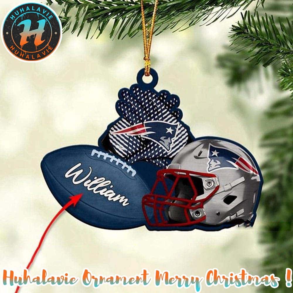 New England Patriots NFL 2025 Helmet Christmas Ornament Custom Name Decoration New England Patriots NFL 2025 Helmet Christmas Ornament Custom Name Decoration