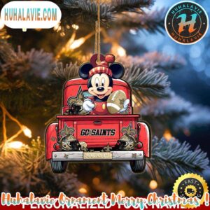 New Orleans Saints NFL x Mickey Mouse Ornament Christmas 2025 Family Memory Ornament