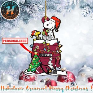 Snoopy x Arizona Cardinals NFL Personalized Christmas 2025 Tree Decoration Holiday Christmas Ornament