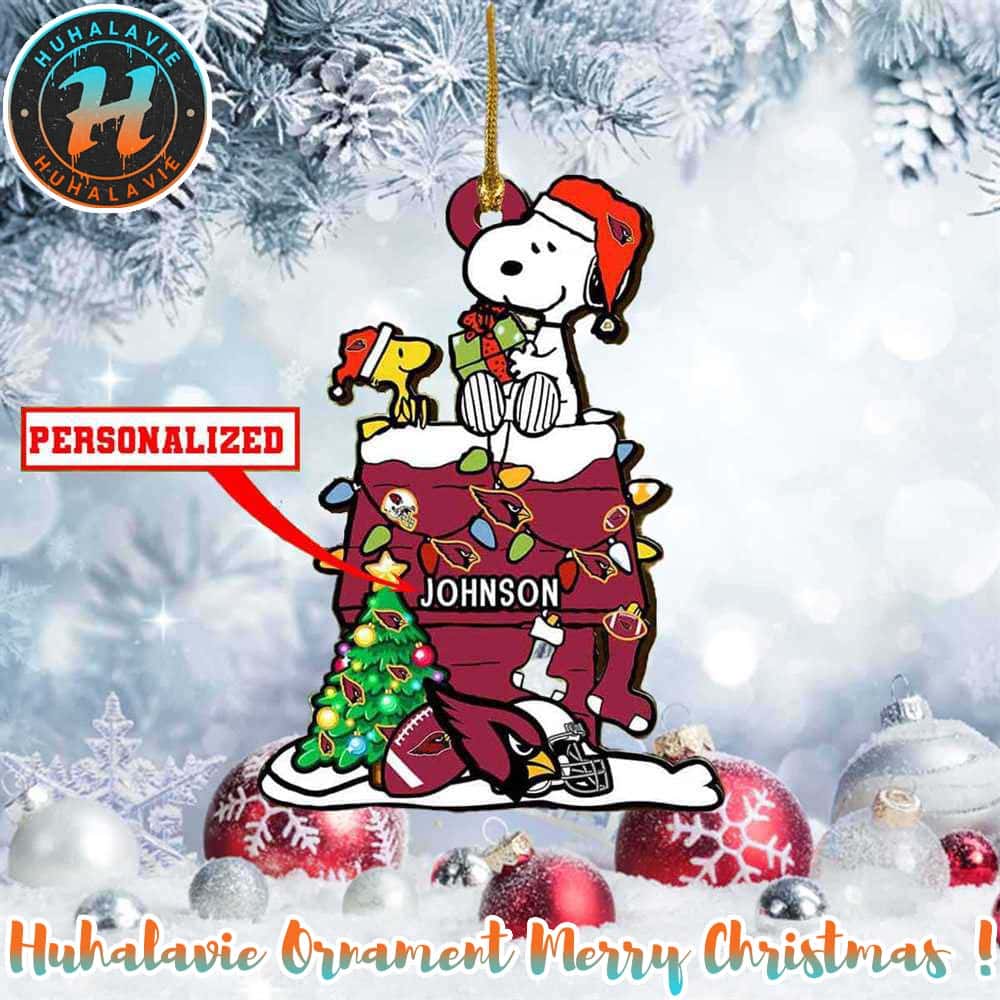 Snoopy x Arizona Cardinals NFL Personalized Christmas 2025 Tree Decoration Holiday Christmas Ornament Snoopy x Arizona Cardinals NFL Personalized Christmas 2025 Tree Decoration Holiday Christmas Ornament