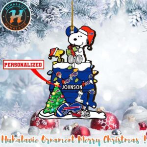 Snoopy x Buffalo Bills NFL Personalized Christmas 2025 Tree Decoration Holiday Christmas Ornament