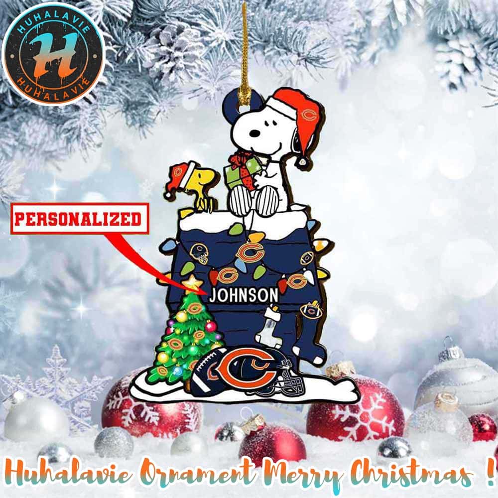 Snoopy x Chicago Bears NFL Personalized Christmas 2025 Tree Decoration Holiday Christmas Ornament Snoopy x Chicago Bears NFL Personalized Christmas 2025 Tree Decoration Holiday Christmas Ornament