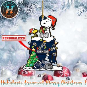 Snoopy x Dallas Cowboys NFL Personalized Christmas 2025 Tree Decoration Holiday Christmas Ornament