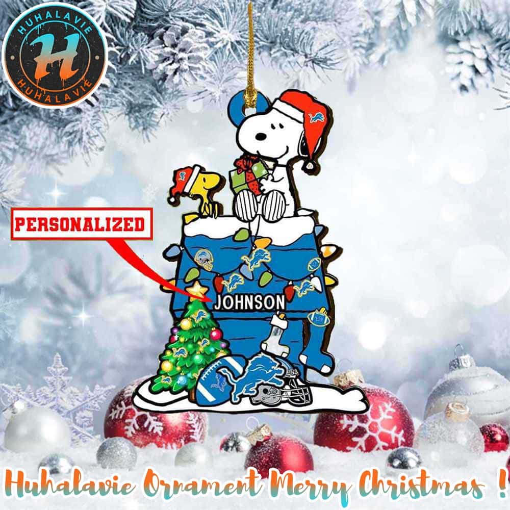 Snoopy x Detroit Lions NFL Personalized Christmas 2025 Tree Decoration Holiday Christmas Ornament Snoopy x Detroit Lions NFL Personalized Christmas 2025 Tree Decoration Holiday Christmas Ornament