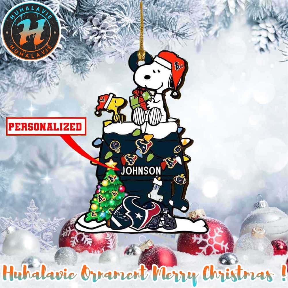 Snoopy x Houston Texans NFL Xmas 2025 Personalized Holiday Ornament Snoopy x Houston Texans NFL Xmas 2025 Personalized Holiday Ornament