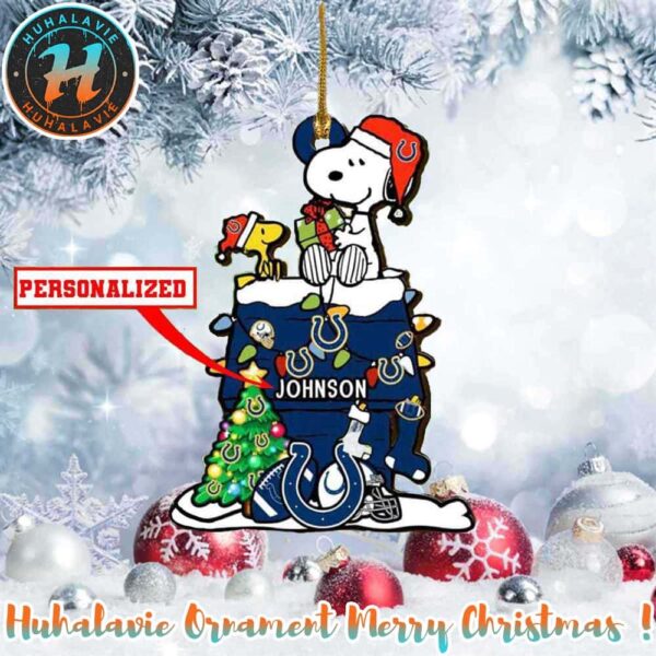 Snoopy x Indianapolis Colts NFL Xmas 2025 Personalized Holiday Ornament