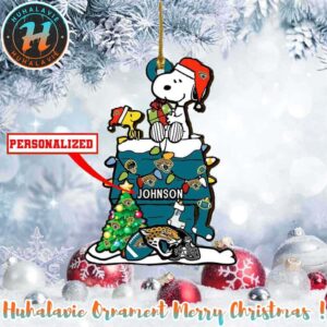 Snoopy x Jacksonville Jaguars NFL Xmas 2025 Personalized Holiday Ornament