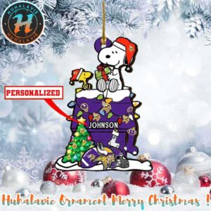 Snoopy x Minnesota Vikings NFL Personalized Christmas 2025 Tree Decoration Holiday Christmas Ornament
