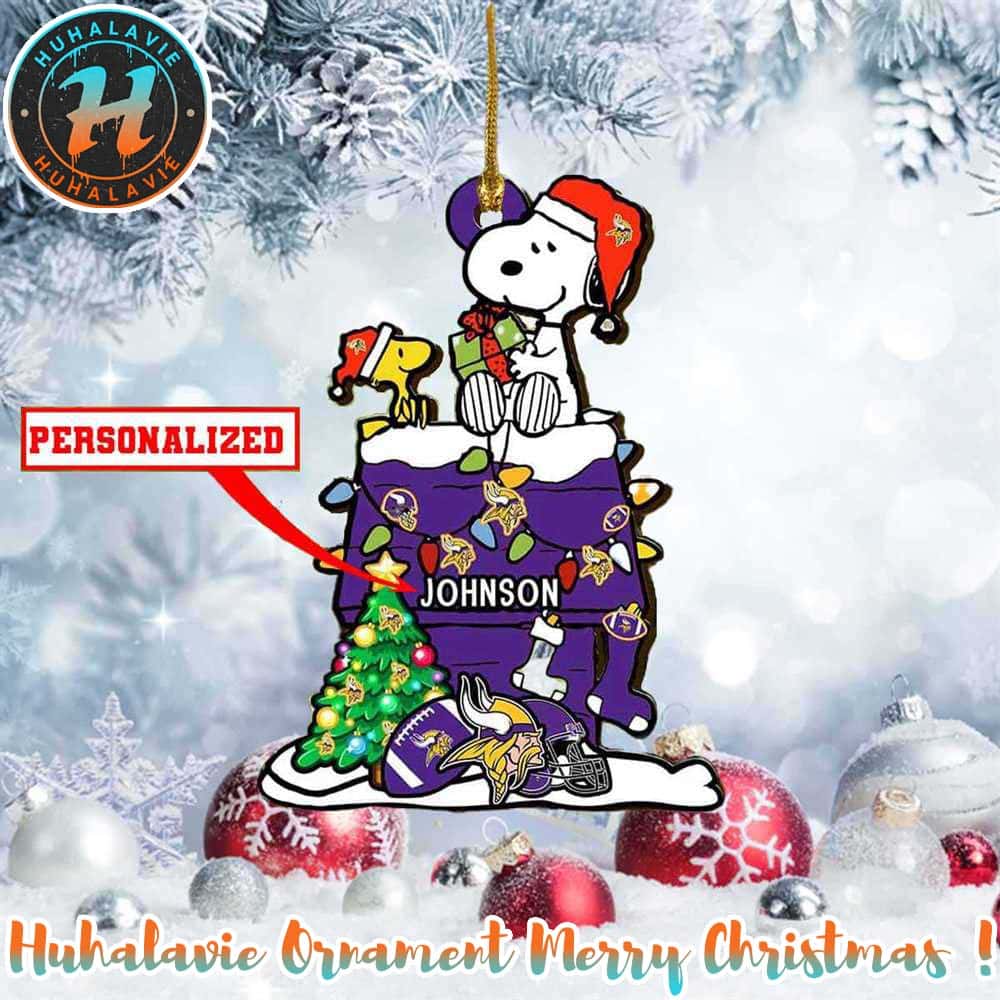 Snoopy x Minnesota Vikings NFL Personalized Christmas 2025 Tree Decoration Holiday Christmas Ornament Snoopy x Minnesota Vikings NFL Personalized Christmas 2025 Tree Decoration Holiday Christmas Ornament