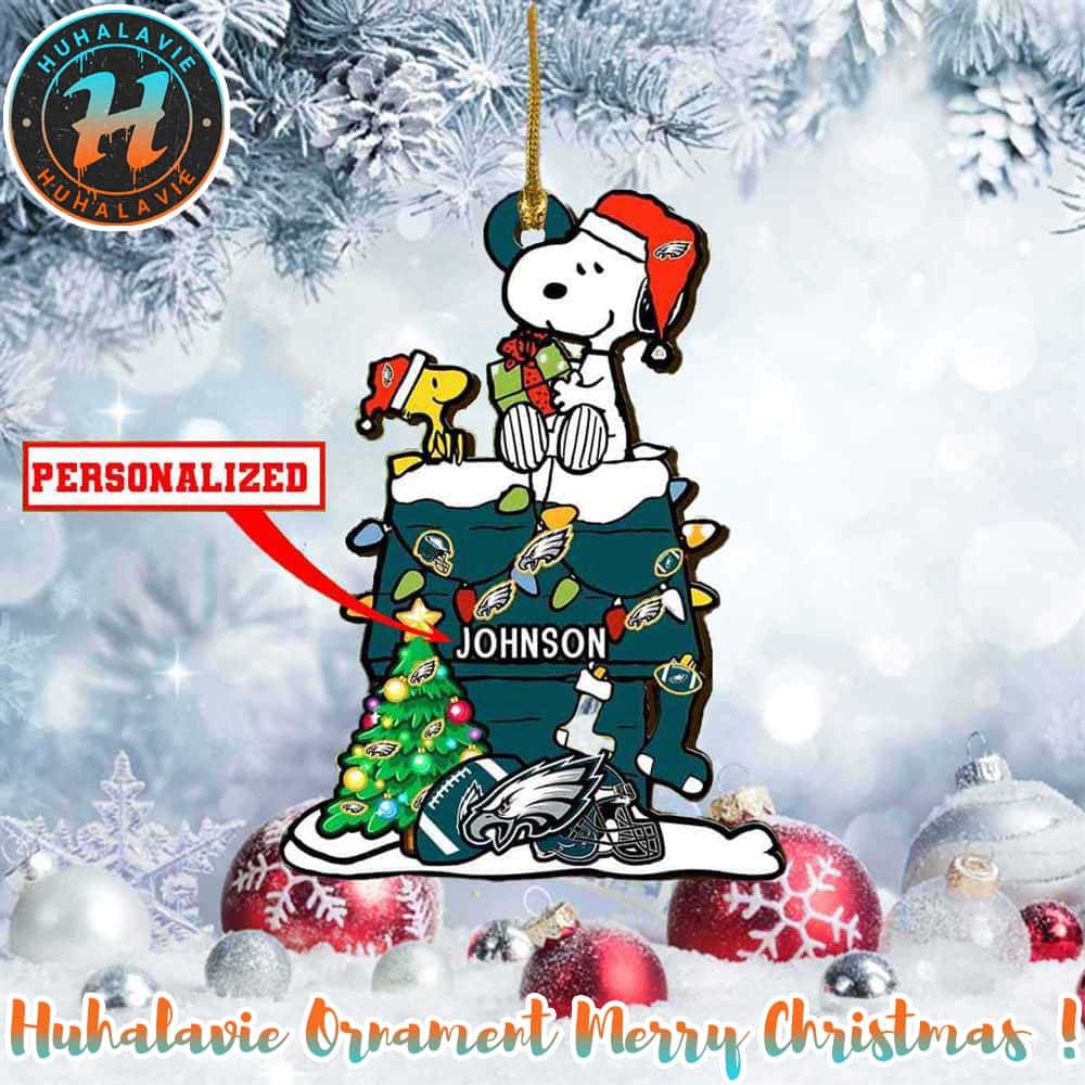 Snoopy x Philadelphia Eagles NFL Personalized Christmas 2025 Tree Decoration Holiday Christmas Ornament Snoopy x Philadelphia Eagles NFL Personalized Christmas 2025 Tree Decoration Holiday Christmas Ornament