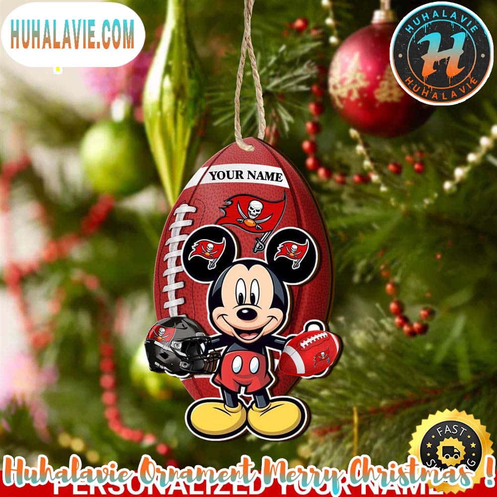 Tampa Bay Buccaneers And Mickey Mouse Personalized Christmas 2025 Tree Decoration Holiday Christmas NFL Ornament Tampa Bay Buccaneers And Mickey Mouse Personalized Christmas 2025 Tree Decoration Holiday Christmas NFL Ornament