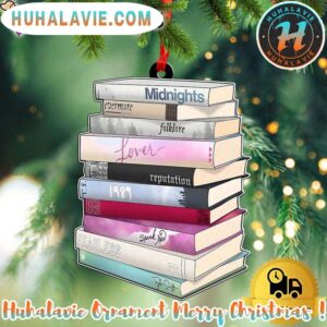 Taylor Swift Album Cover Book Ornament Custom Your Family Name 2025