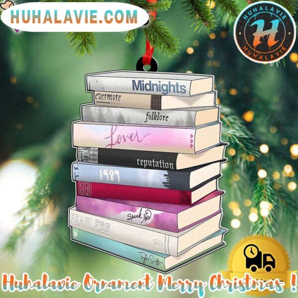 Taylor Swift Album Cover Book Ornament Custom Your Family Name 2025