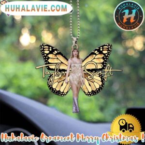 Taylor Swift Butterfly Yellow Personalized Christmas 2025 Tree Decoration Holiday Christmas Ornament