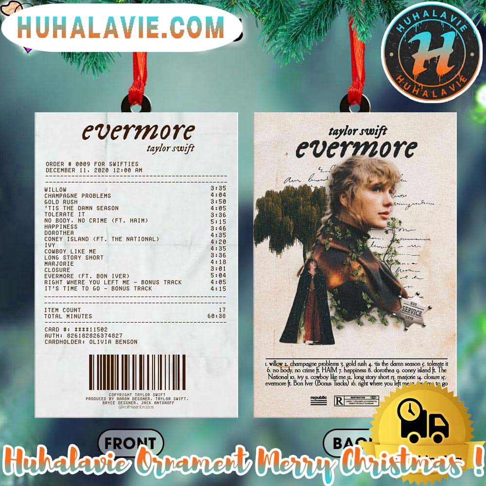 Taylor Swift Evermore Ticket Christmas 2025 Family Memory Ornament Taylor Swift Evermore Ticket Christmas 2025 Family Memory Ornament