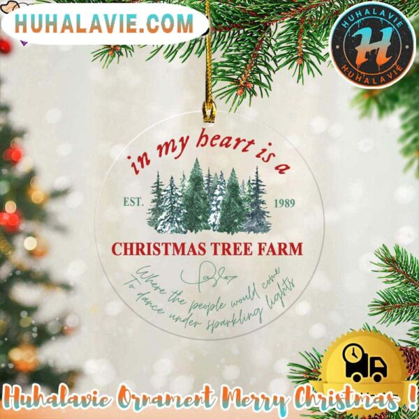 Taylor Swift In My Beart Is A Christmas Tree Farm Xmas 2025 Holiday Ornament