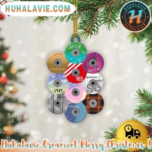 Taylor Swift Song Album Disc Xmas 2025 Holiday Ornament