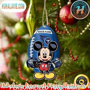 Tennessee Titans And Mickey Mouse Personalized Christmas 2025 Tree Decoration Holiday Christmas NFL Ornament