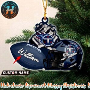 Tennessee Titans Christmas Tree NFL Helmet Christmas Ornament Custom Name Decoration