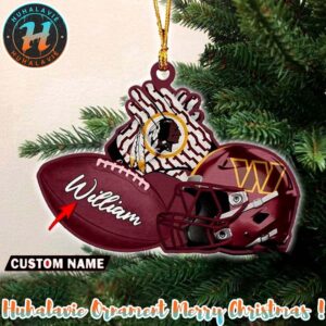 Washington Commanders NFL Helmet Christmas Ornament Custom Name Decoration