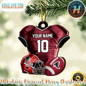Atlanta Falcons NFL Sport Ornament Custom Name And Number Christmas 2025 Tree Decoration Ornament