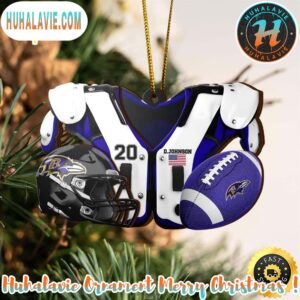 Baltimore Ravens NFL Sport Ornament Custom Your Name And Number Christmas 2025 Tree Decoration Ornament
