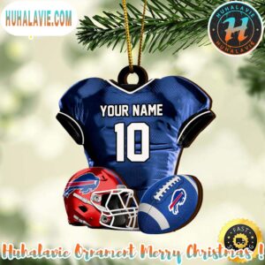 Buffalo Bills NFL Sport Ornament Custom Name And Number Christmas 2025 Tree Decoration Ornament