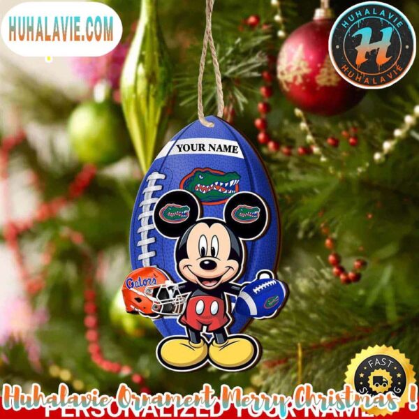 Florida Gators NCAA And Mickey Mouse Christmas Gifts Tree Decorations Ornament