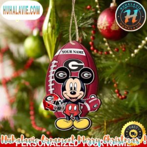 Georgia Bulldogs With 2025 Mickey Mouse Christmas Gifts Tree Decorations Ornament 2025