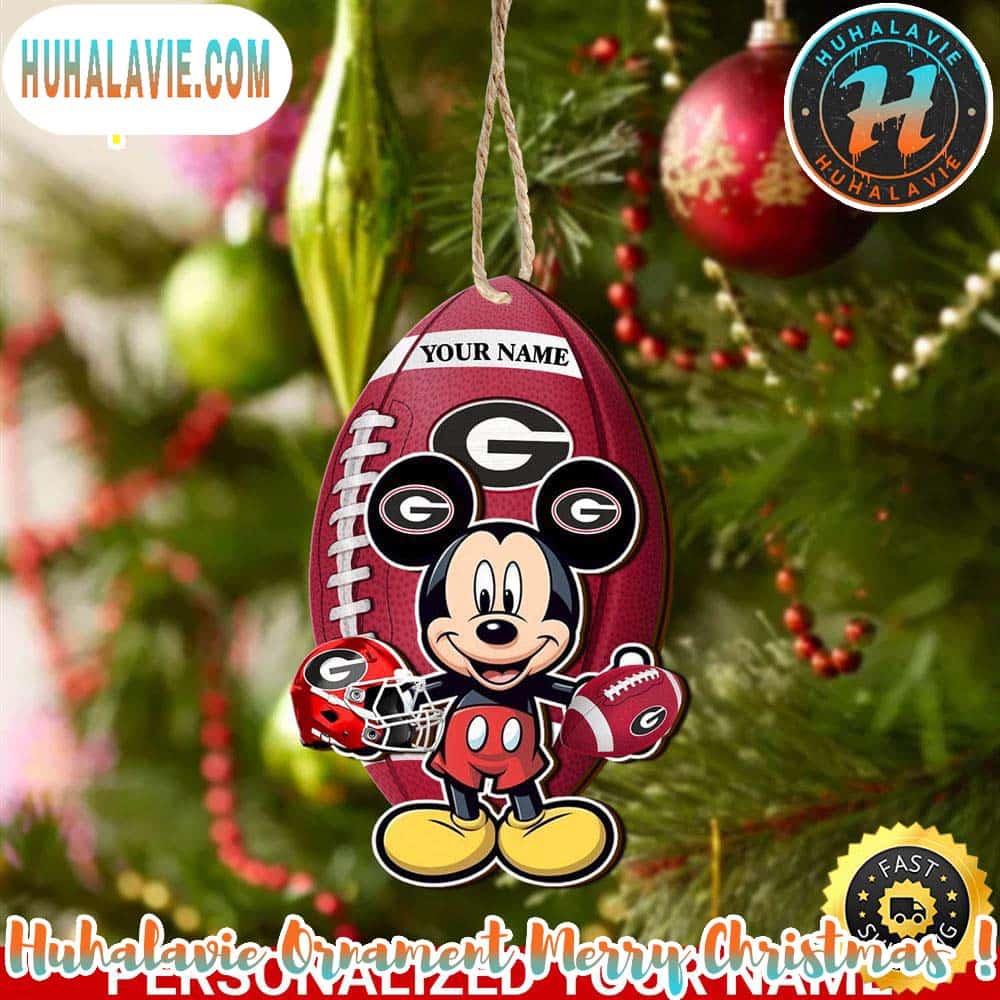 Georgia Bulldogs With 2025 Mickey Mouse Christmas Gifts Tree Decorations Ornament 2025 Georgia Bulldogs With 2025 Mickey Mouse Christmas Gifts Tree Decorations Ornament 2025