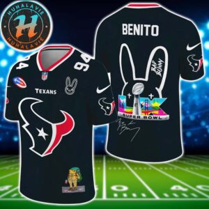 Houston Texans NFL x Bad Bunny Super Bowl LX With Benito 94 Name And Number Football Jersey
