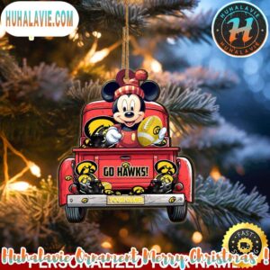Iowa Hawkeyes x NCAA Mickey Mouse Ornament Personalized Your Name Sport Home Decor